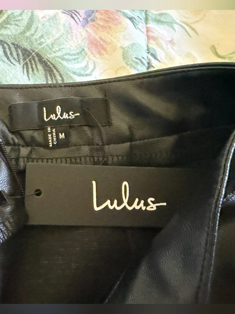 NWT Lulus Corte Black Vegan Leather Mini Skirt‎ Size Medium